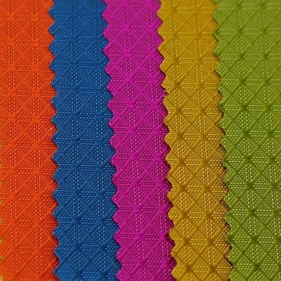 100% Nylon Ripstop Bag Fabric Diamond Chessboard Grid Pattern Nylon Woven Fabric