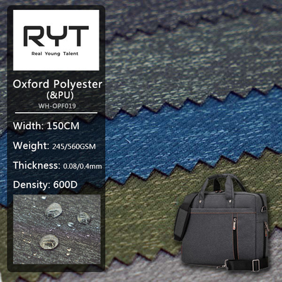 600D Twill Oxford Polyester Fabric Composited Waterproof Oxford Cloth
