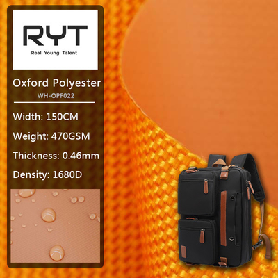 Waterproof 1680 Double Ply 100% Polyester PVC Fabric For Backpack Bags