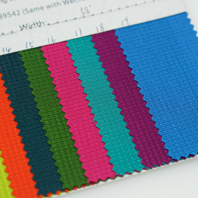 Custom Plaid Surface 100% Polyester Fabric 238GSM Waterproof Cloth For Backpack