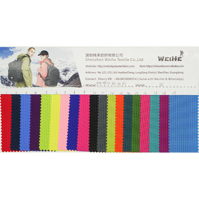 Custom Plaid Surface 100% Polyester Fabric 238GSM Waterproof Cloth For Backpack