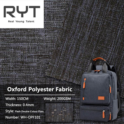 100% Polyester Woven Fabric Waterproof Material For Roof Bag  Laptop Briefcase And Other Bag Industrial Product