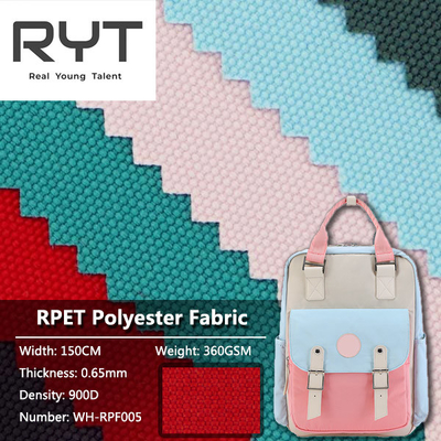Low Carbon 900D RPET Polyester Fabric Material For Tent And Luggage