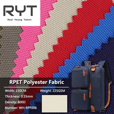 600D 100% Polyester Recycled Fabric Enviromental Friendly Materials