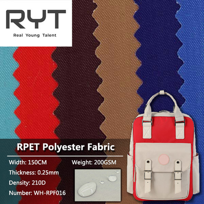 100% Polyester 210D RPET Recycled PVC Fabric For Shopping Bags
