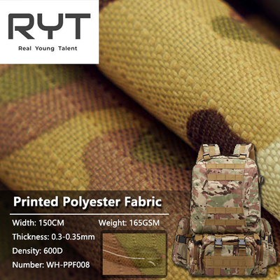 165GSM Camouflage Polyester Fabric Printed Yarn Count 500×500