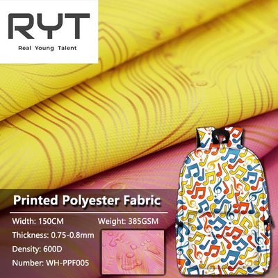 Custom Printing 600D Durable Waterproof Fabric Plain Woven Material