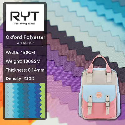 230D PU Soft Lining 100% Nylon Oxford Fabric For Tent Backpack And Car