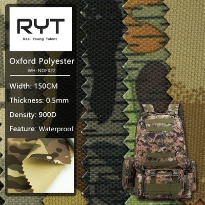 900D Camouflage Printed Oxford Fabric 100% Nylon PU Coated Composited