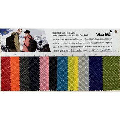 500D rPET Oxford Fabric | Diamond Grid Recycled Polyester | Wholesale B2B Supplier
