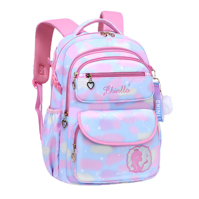 Large Capacity 16L Waterproof Pink Backpack Customized Girl Schoolbag