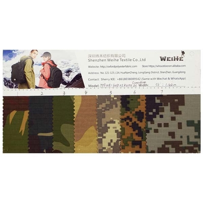 165GSM Camouflage Polyester Fabric Printed Yarn Count 500×500