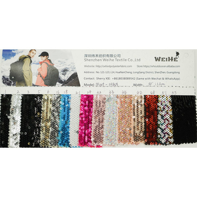 Reflective Decorate 440GSM Sequins Fabric Various Custom Colours