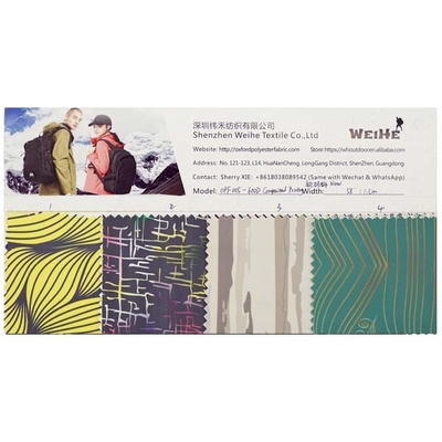 Custom Printing 600D Durable Waterproof Fabric Plain Woven Material