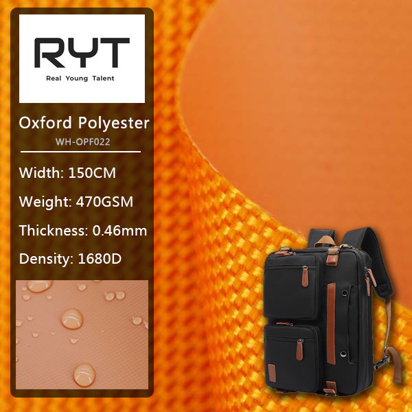 Waterproof 1680 Double Ply 100% Polyester PVC Fabric For Backpack Bags