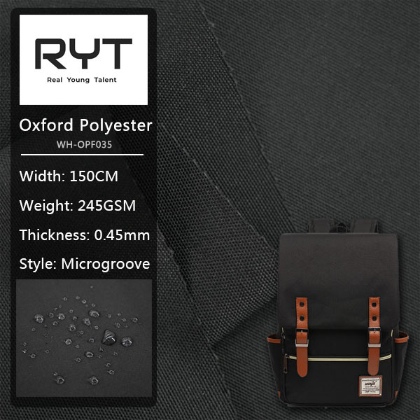 PU Waterproof Oxford Polyester Fabric Industry Woven Textile Material