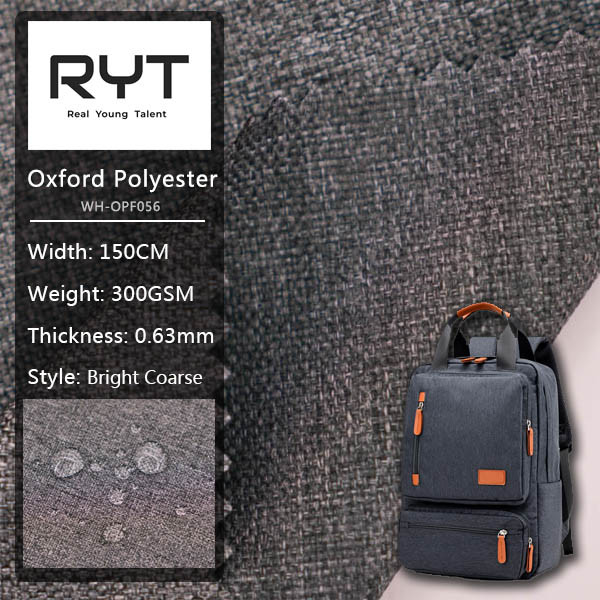 Waterproof Durable Poly Oxford Fabric With Bright Coarse Texture
