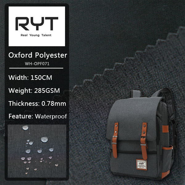 100% Polyester Fabric Durable Material Apply In Hand Bags Luggage Laptop Bags And Other Product