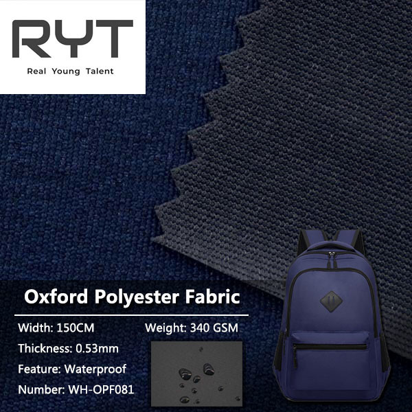 100% Polyester Waterproof Durable Fabric Custom Material For Bags Industry Chairs And Other Product