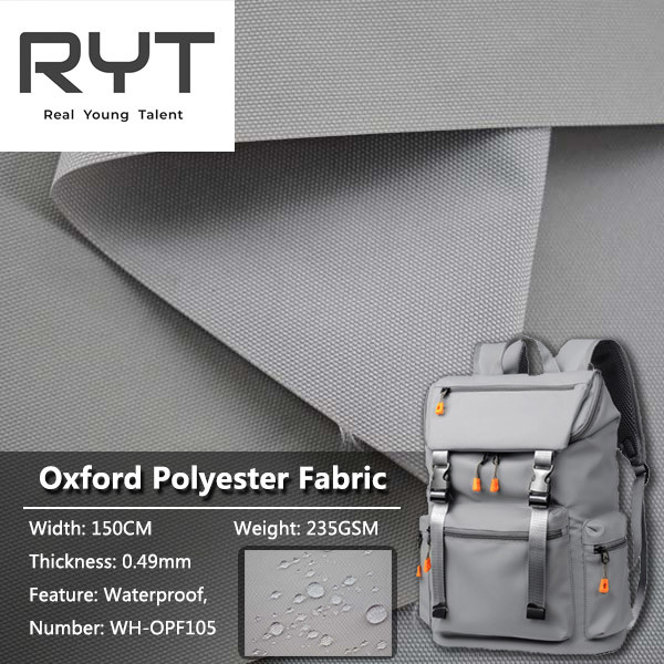 100% Polyester Woven Durable  Waterproof PU For Camping Bag Carrier Backpack And Other Product