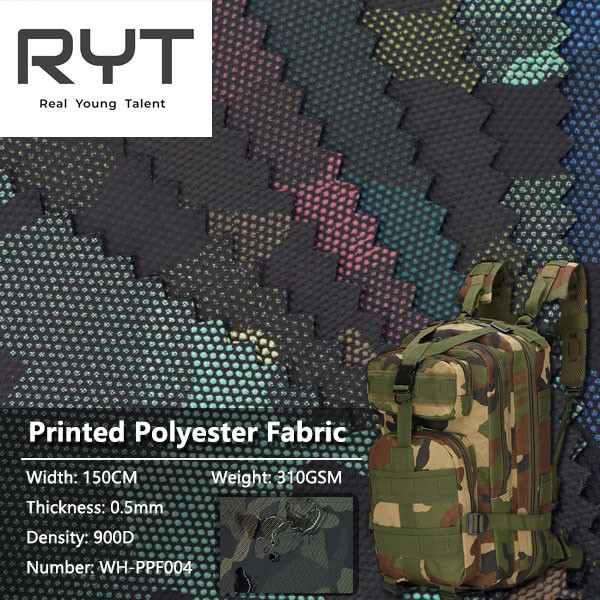 Military Camouflage 900D Printing Polyester Fabric For Luggage Bags