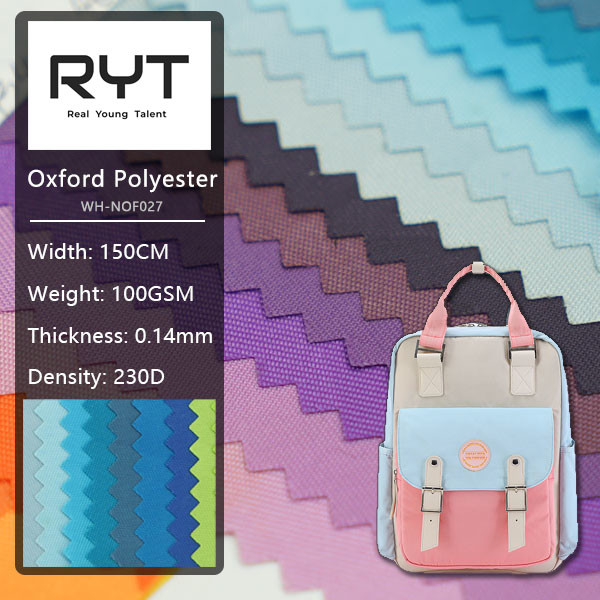 230D PU Soft Lining 100% Nylon Oxford Fabric For Tent Backpack And Car