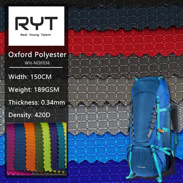 Polyamide Bag Nylon Woven Fabric Grid Chessboard Pattern For Backpack