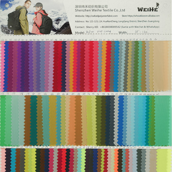 210D Backpack Liner Fabric