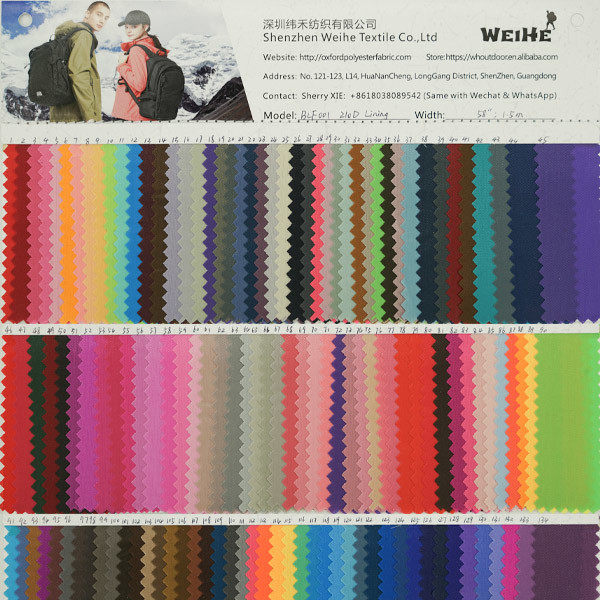 210D Backpack Liner Fabric